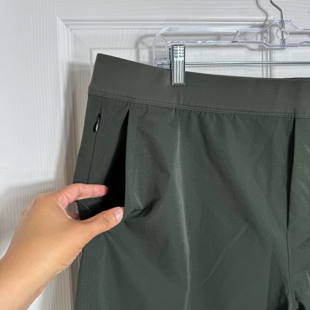 Public Rec Flex Shorts Men's 42 Dark Olive Athletic 5” Inseam Drawstring - Picture 8 of 11